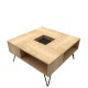 Τραπεζάκι Σαλονιού DONOUSA Δρυς/Μαύρο 80x80x38.6cm Τραπεζάκι Σαλονιού DONOUSA Δρυς/Μαύρο 80x80x38.6cm