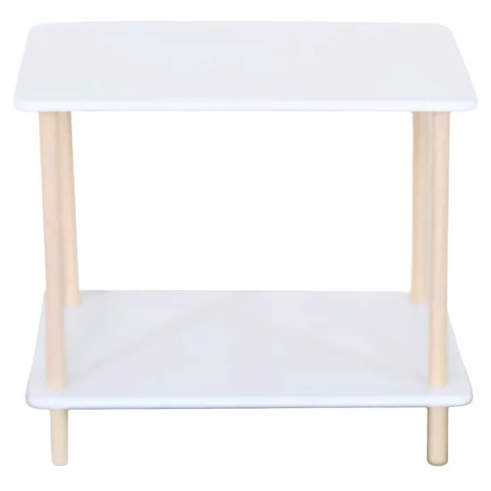 Βοηθητικό Τραπεζάκι  RENITA Δρυς/Λευκό MDF/Ξύλο 60x40x52.5cm