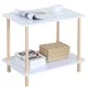 Βοηθητικό Τραπεζάκι  RENITA Δρυς/Λευκό MDF/Ξύλο 60x40x52.5cm