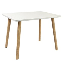 Βοηθητικό Τραπεζάκι  SORINA Δρυς/Λευκό MDF/Ξύλο 60x40x41.5cm