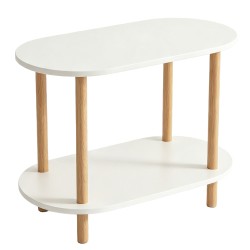 Βοηθητικό Τραπεζάκι  TIRENA Δρυς/Λευκό MDF/Ξύλο 60x30x52.5cm