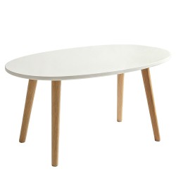 Βοηθητικό Τραπεζάκι  VELIRA Δρυς/Λευκό MDF/Ξύλο 60x40x41.5cm