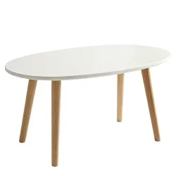 Βοηθητικό Τραπεζάκι  VELIRA Δρυς/Λευκό MDF/Ξύλο 60x40x41.5cm
