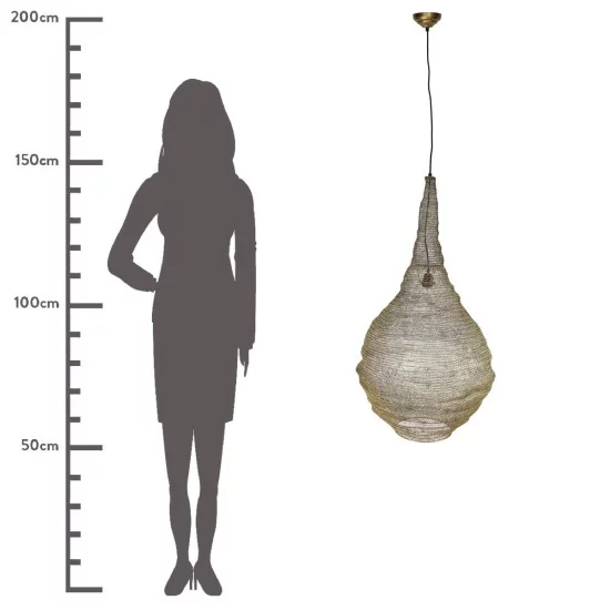 Φωτιστικό Κρεμαστό Χρυσό Μέταλλο 61x61x97cm Φωτιστικό Κρεμαστό Χρυσό Μέταλλο 61x61x97cm