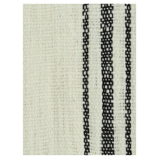 Ριχτάρι  Ριγέ Μαύρο Βαμβακερό 130x170cm