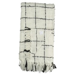 Ριχτάρι  Καρώ Βαμβακερό Μαύρο 130x170cm