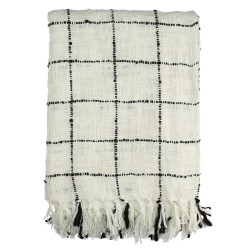 Ριχτάρι  Καρώ Βαμβακερό Μαύρο 130x170cm