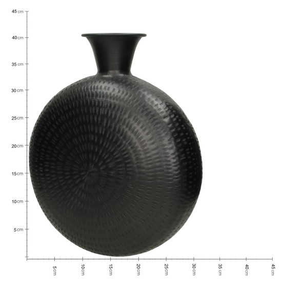 Βάζο Μαύρο Μέταλλο 34x12x41cm Βάζο Μαύρο Μέταλλο 34x12x41cm