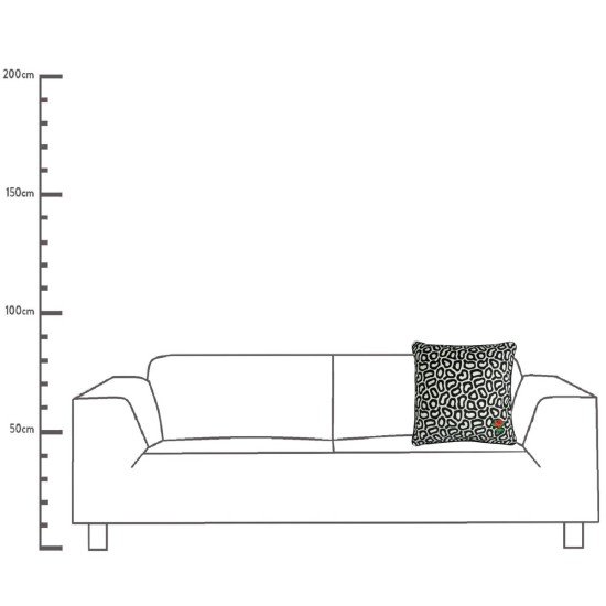Μαξιλάρι Με Σχέδιο Τριαντάφυλλο Μαύρο Polyester 43x43cm Μαξιλάρι Με Σχέδιο Τριαντάφυλλο Μαύρο Polyester 43x43cm