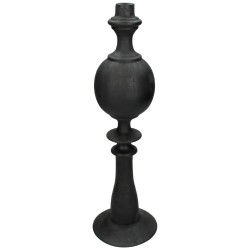 Κηροπήγιο  Μαύρο Polyresin 13x13x44cm Κηροπήγιο  Μαύρο Polyresin 13x13x44cm