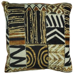 Μαξιλάρι  Tribal Καφέ Βελούδο 45x45cm Μαξιλάρι  Tribal Καφέ Βελούδο 45x45cm