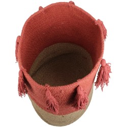 Καλάθι  Κοραλί Βαμβακερό 25x25x25cm Σετ 3Τμχ Καλάθι  Κοραλί Βαμβακερό 25x25x25cm Σετ 3Τμχ