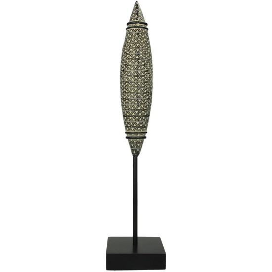 Διακοσμητικό Tribal Μαύρο Polyresin 10x10x45cm Διακοσμητικό Tribal Μαύρο Polyresin 10x10x45cm