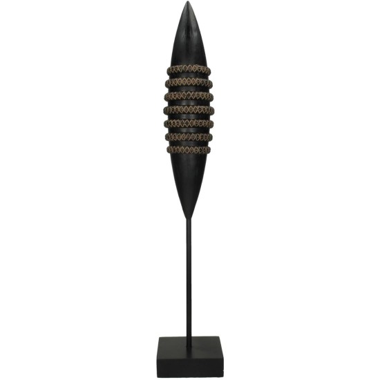 Διακοσμητικό Tribal Μαύρο Polyresin 10x10x55cm Διακοσμητικό Tribal Μαύρο Polyresin 10x10x55cm