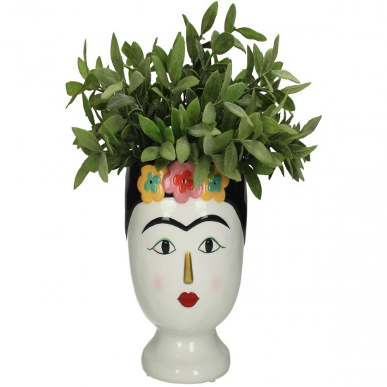 Κασπώ ArteLibre Γυναίκα Με Λουλούδια Πολύχρωμο Δολομίτης 15x14.6x19.3cm - ART-05153110
