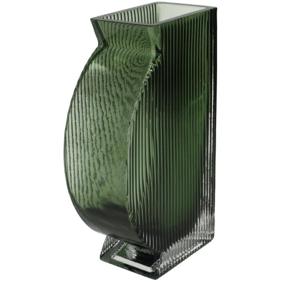 Βάζο Πράσινο Γυαλί 12x6x20cm Βάζο Πράσινο Γυαλί 12x6x20cm