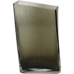 Βάζο  Καφέ Γυαλί 14.5x9x25cm
