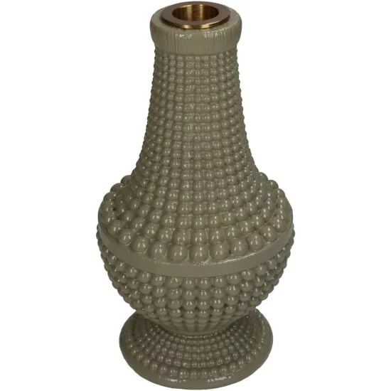 Κηροπήγιο  Χάντρες Πράσινο Polyresin 10.8x10.8x19.3cm