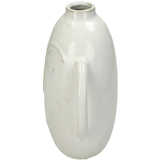 Βάζο Πρόσωπο Λευκό Κεραμικό 19x12.7x18.6cm Βάζο Πρόσωπο Λευκό Κεραμικό 19x12.7x18.6cm