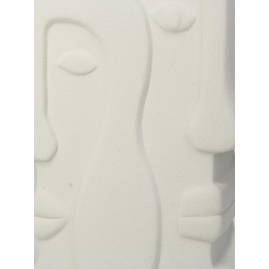 Βάζο Πρόσωπο Λευκό Κεραμικό 17.5x9.3x20.8cm Βάζο Πρόσωπο Λευκό Κεραμικό 17.5x9.3x20.8cm