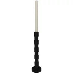 Κηροπήγιο  Μαύρο Polyresin 8.8x8.8x36.5cm