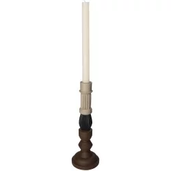 Κηροπήγιο  Πολύχρωμο Polyresin 10x10x30cm