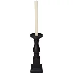Κηροπήγιο  Μαύρο Polyresin 10.2x10.2x32.5cm