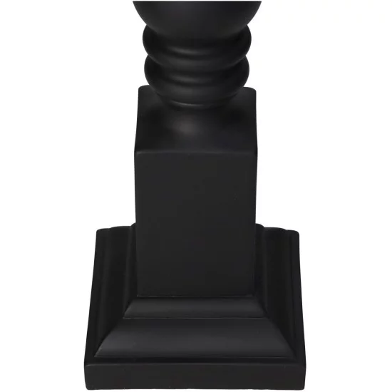 Κηροπήγιο  Μαύρο Polyresin 10.2x10.2x32.5cm