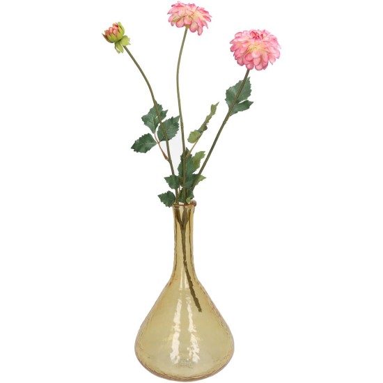 Βάζο Ώχρα Ανακυκλωμένο Γυαλί 17.8x17.8x30.5cm Βάζο Ώχρα Ανακυκλωμένο Γυαλί 17.8x17.8x30.5cm