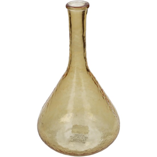 Βάζο Ώχρα Ανακυκλωμένο Γυαλί 17.8x17.8x30.5cm Βάζο Ώχρα Ανακυκλωμένο Γυαλί 17.8x17.8x30.5cm