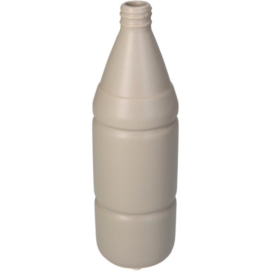 Βάζο Μπουκάλι Μπεζ Κεραμικό 8x8x26cm Βάζο Μπουκάλι Μπεζ Κεραμικό 8x8x26cm
