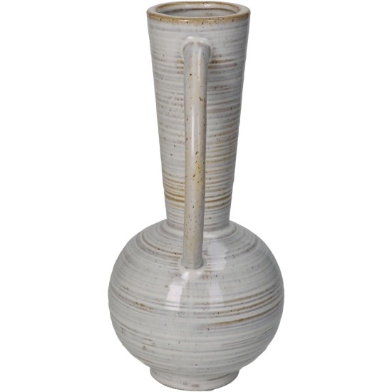 Βάζο Μπεζ Κεραμικό 14.5x11x23.6cm Βάζο Μπεζ Κεραμικό 14.5x11x23.6cm