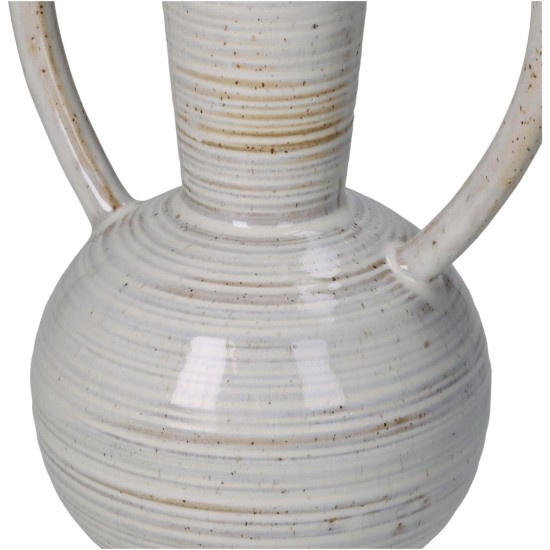 Βάζο Μπεζ Κεραμικό 14.5x11x23.6cm Βάζο Μπεζ Κεραμικό 14.5x11x23.6cm
