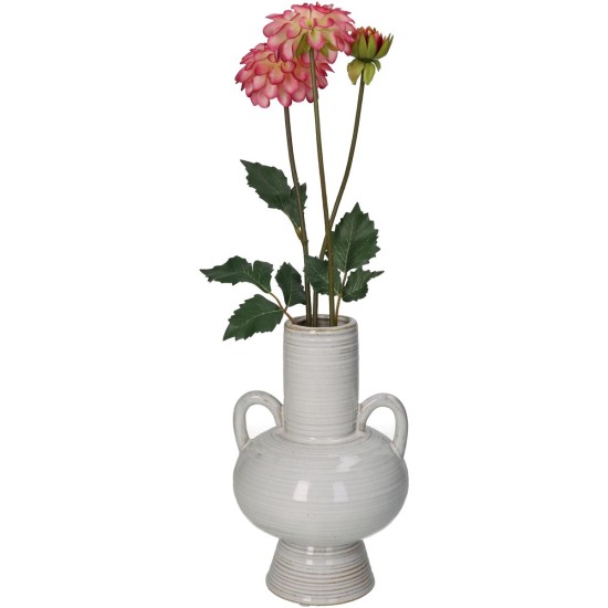 Βάζο Μπεζ Κεραμικό 13.5x13.5x21.4cm Βάζο Μπεζ Κεραμικό 13.5x13.5x21.4cm
