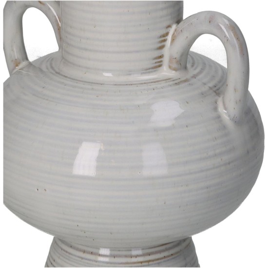Βάζο Μπεζ Κεραμικό 13.5x13.5x21.4cm Βάζο Μπεζ Κεραμικό 13.5x13.5x21.4cm