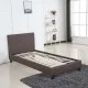 Κρεβάτι  AZALEA Σκούρο Καφέ PU 213x101x88cm (Στρώμα 90x200cm)
