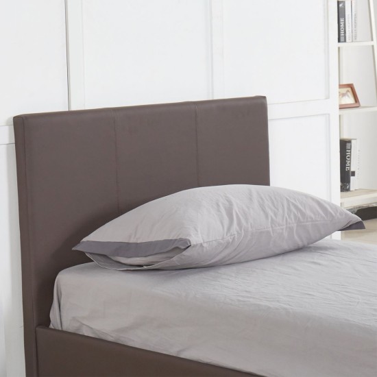 Κρεβάτι AZALEA Σκούρο Καφέ PU 213x101x88cm (Στρώμα 90x200cm) Κρεβάτι AZALEA Σκούρο Καφέ PU 213x101x88cm (Στρώμα 90x200cm)