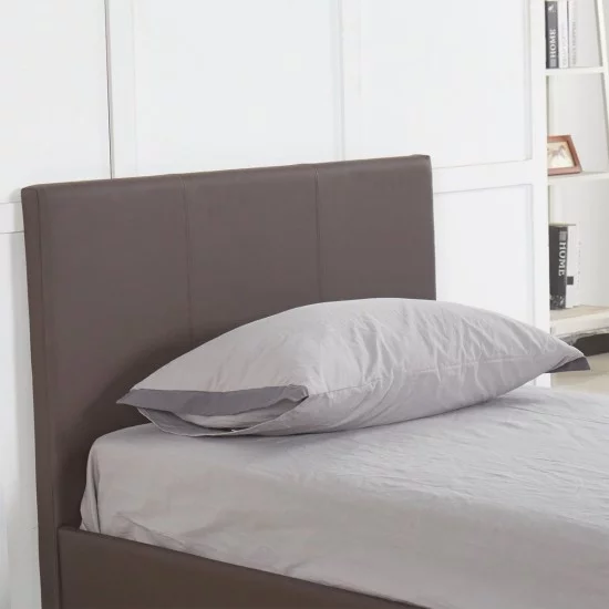 Κρεβάτι  AZALEA Σκούρο Καφέ PU 213x101x88cm (Στρώμα 90x200cm)