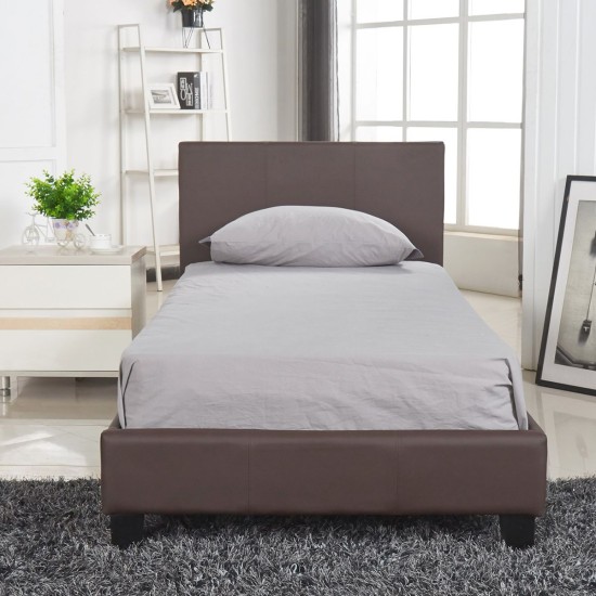 Κρεβάτι AZALEA Σκούρο Καφέ PU 213x101x88cm (Στρώμα 90x200cm) Κρεβάτι AZALEA Σκούρο Καφέ PU 213x101x88cm (Στρώμα 90x200cm)