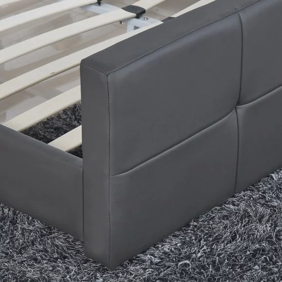 Κρεβάτι  ANEMONE Γκρι PU 216x160.5x93cm (Στρώμα 150x200cm)