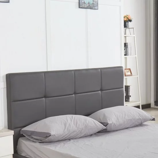 Κρεβάτι  ANEMONE Γκρι PU 216x160.5x93cm (Στρώμα 150x200cm)