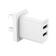XO L109 (UK) Dual USB-A 2.4A Charger with lightning cable XO L109 (UK) Dual USB-A 2.4A Charger with lightning cable