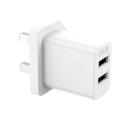 XO L109 (UK) Dual USB-A 2.4A Charger with Type-C cable XO L109 (UK) Dual USB-A 2.4A Charger with Type-C cable