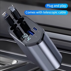 XO CC62 Smart Μεταλλικός 4 σε 1 Retractable Φορτιστής Αυτοκινήτου XO CC62 Smart Μεταλλικός 4 σε 1 Retractable Φορτιστής Αυτοκινήτου