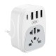 XO WL26 Αντάπτορας Πρίζας EU σε Universal με 1 USB-C & 3 USB-A Θύρες Φόρτισης