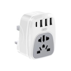 XO WL27 Αντάπτορας Πρίζας UK σε Universal με 1 USB-C & 3 USB-A Θύρες Φόρτισης XO WL27 Αντάπτορας Πρίζας UK σε Universal με 1 USB-C & 3 USB-A Θύρες Φόρτισης