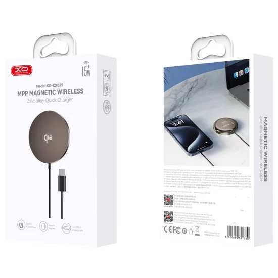 XO CX029 QI2 Μαγνητικός Ασύρματος Φορτιστής 15W