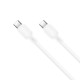 ThreeKey TK-NB09 Καλώδια Σιλικόνης Type-C σε Type-C 60W Λευκό ThreeKey TK-NB09 Καλώδια Σιλικόνης Type-C σε Type-C 60W Λευκό