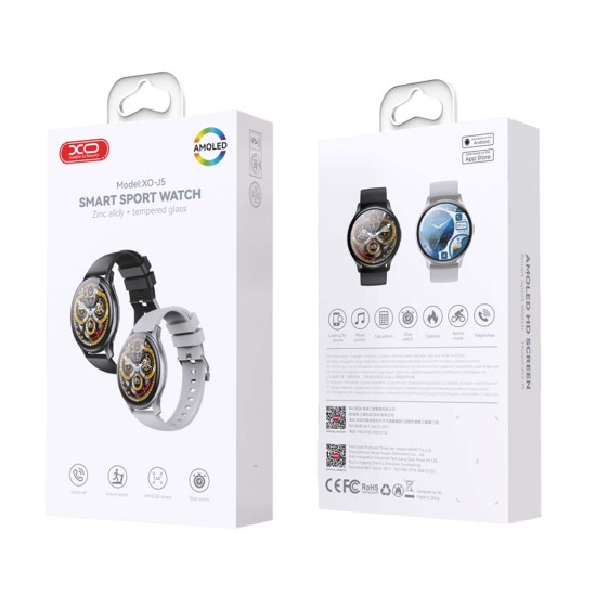 XO J5 Amoled Smart Sports Call Watch (Ασημί) XO J5 Amoled Smart Sports Call Watch (Ασημί)