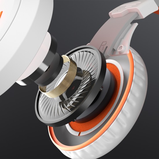 Meetion MT-HP021 Gaming Ακουστικά Άσπρο + Πορτοκαλί Meetion MT-HP021 Gaming Ακουστικά Άσπρο + Πορτοκαλί